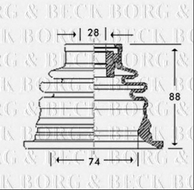 BORG & BECK bcb2780 -  Пыльник, приводной вал